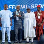 L-R: Minister of State for Petroleum Resources (Oil), Senator Heineken Lokpobiri; Managing Director/Chief Executive Officer, Renaissance Africa Energy Company Limited, Mr. Tony Attah; Renaissance Director and Chairman/CEO, Waltersmith Group, Alhaji Abdulrazaq Isa; and Renaissance Director and MD/CEO, Aradel Holdings, Mr. Adegbite Falade, receiving the award of Energy Deal of the Year presented to Renaissance at the ongoing Nigerian International Energy Summit in Abuja on Tuesday night.